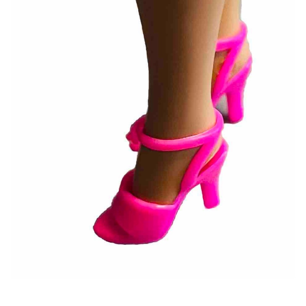 Vintage 1995 Barbie Doll Pretty Treasures Pink High Heel Shoes Mattel #14800